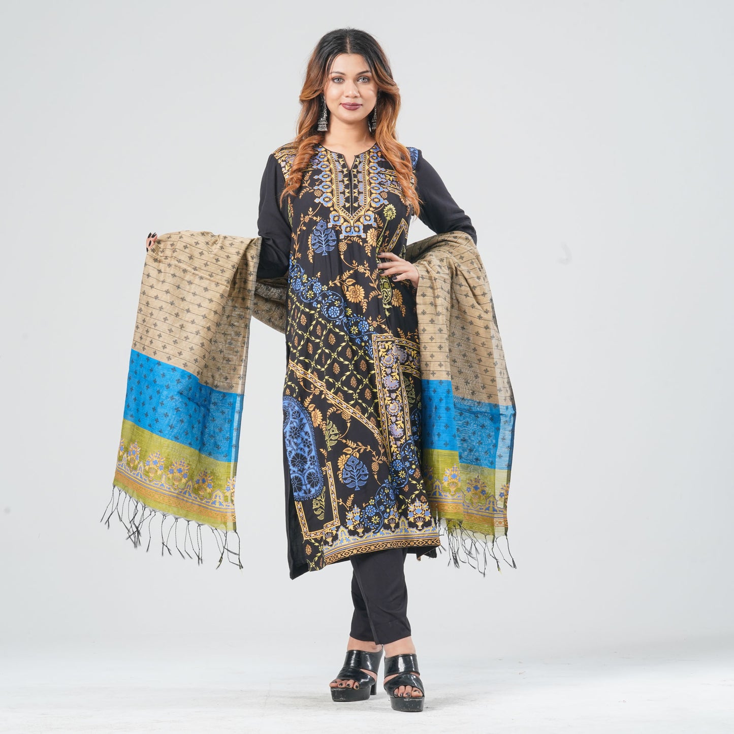 Women Viscose Three Piece Set