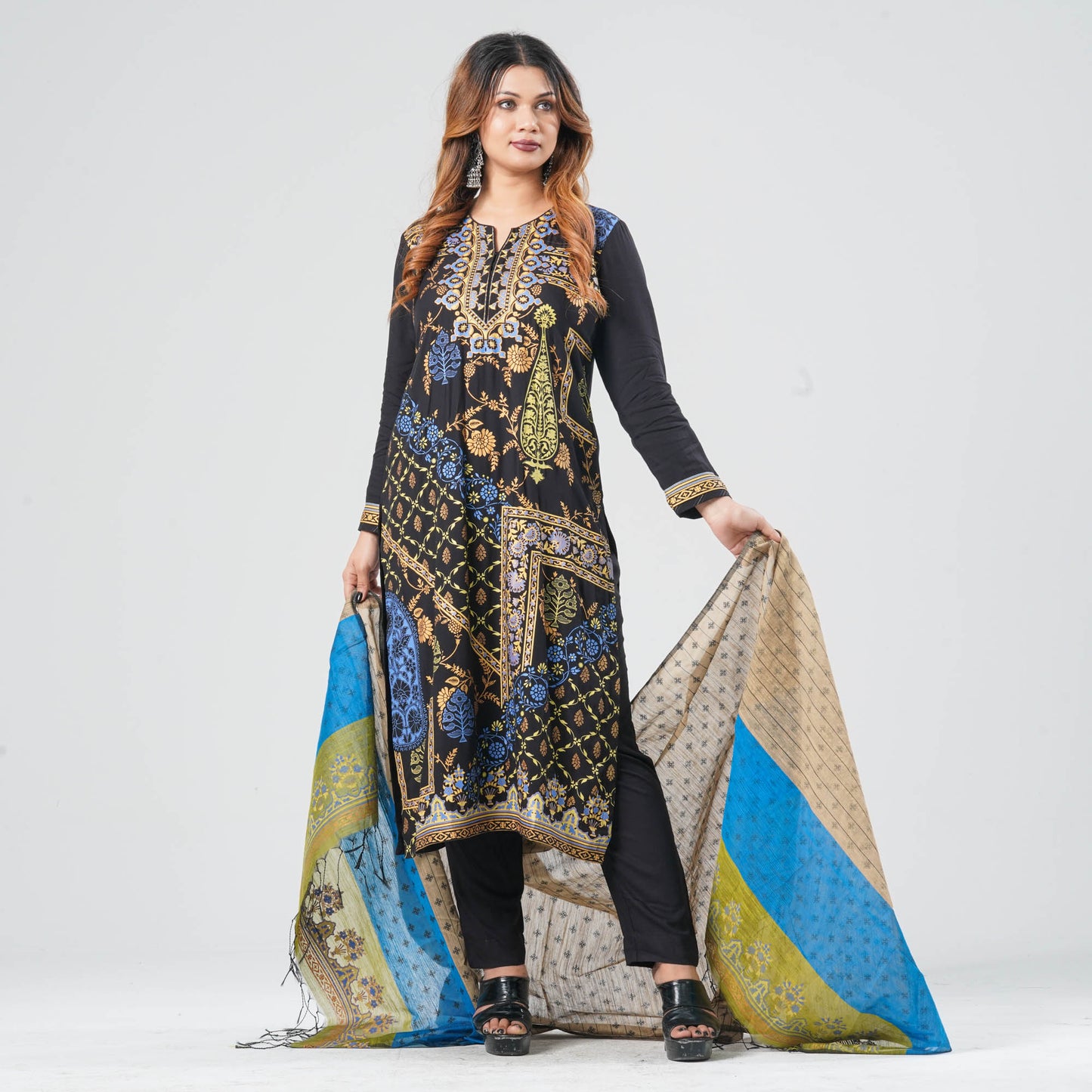 Women Viscose Three Piece Set