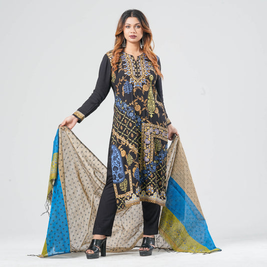 Women Viscose Three Piece Set