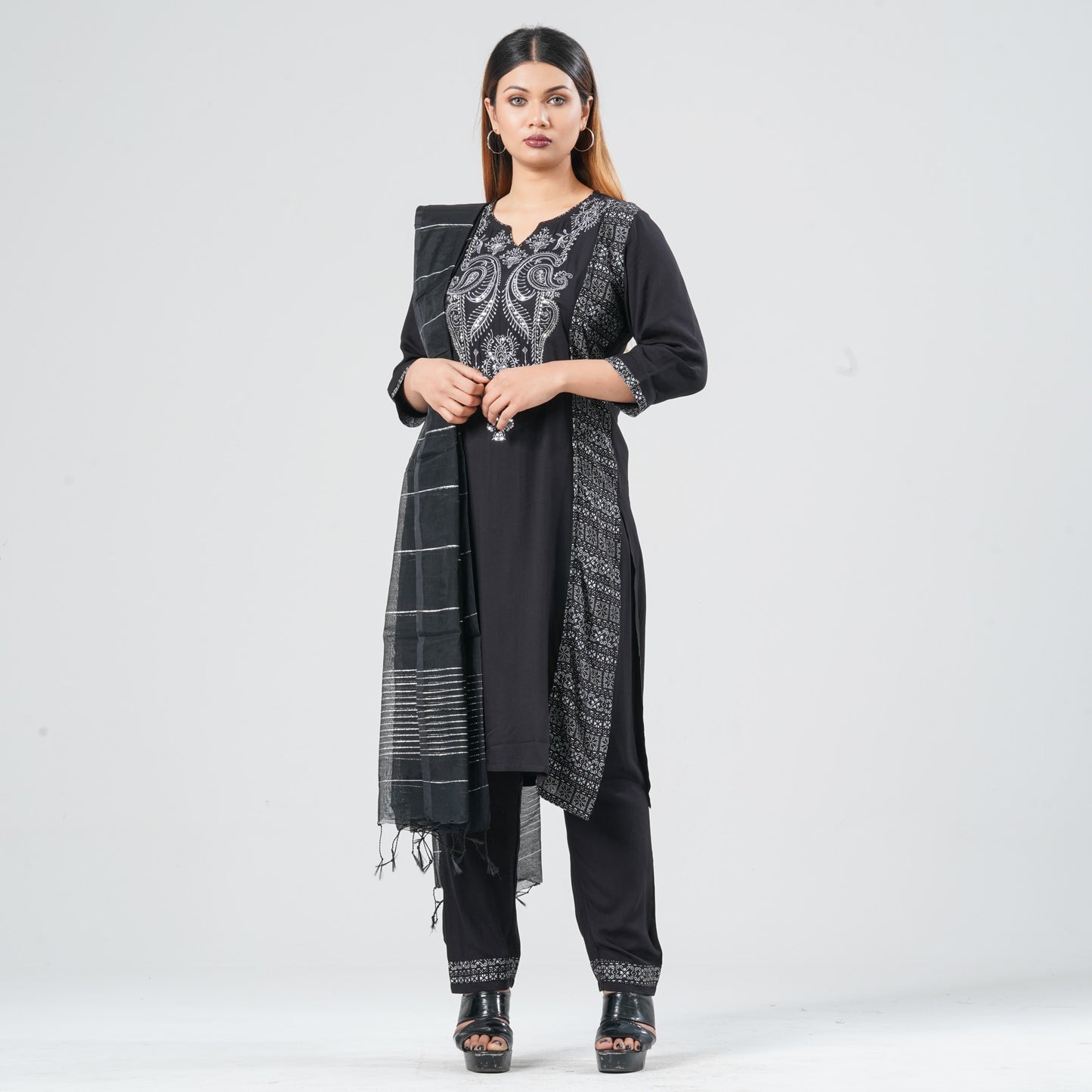 Women Viscose Three Piece Set