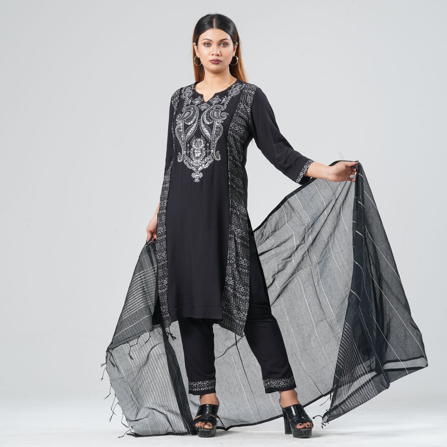 Women Viscose Three Piece Set