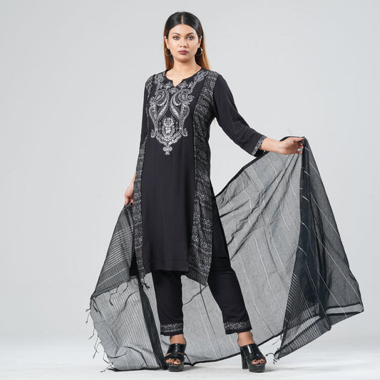 Women Viscose Three Piece Set