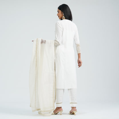 Women’s Cotton Embroidered Three Piece Set