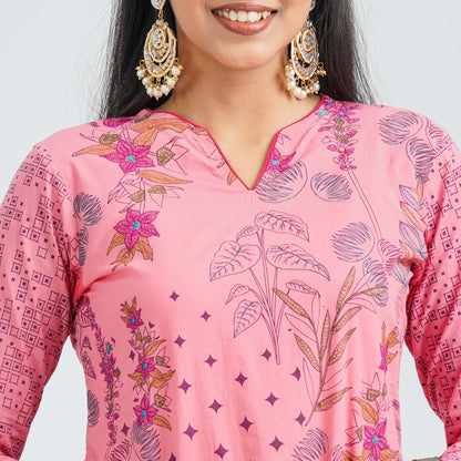 Women’s Cotton Embroidered Three Piece  Set