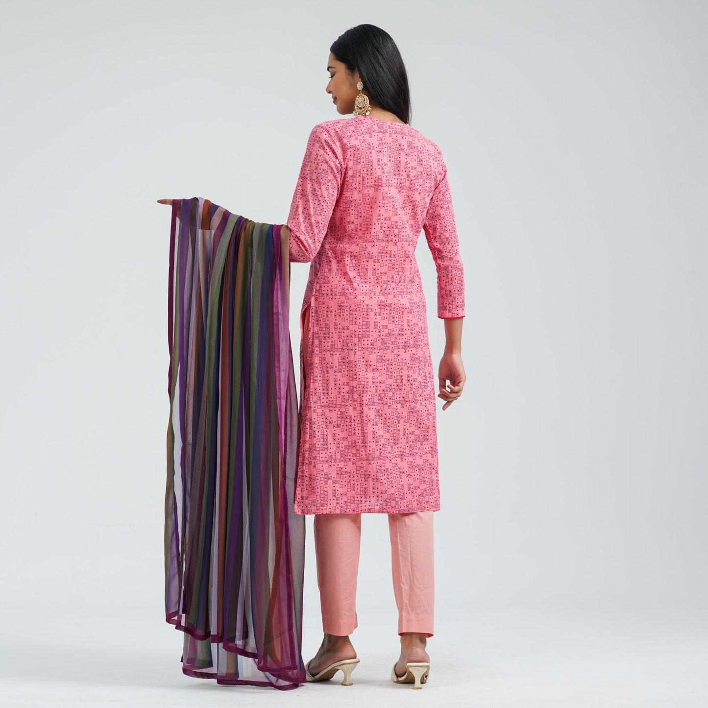 Women’s Cotton Embroidered Three Piece  Set