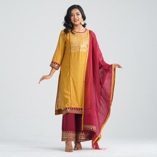 Women's Blended Silk Three Piece Set