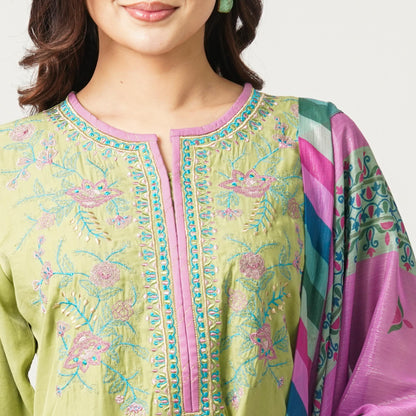 Women’s Mixed Silk Three Piece