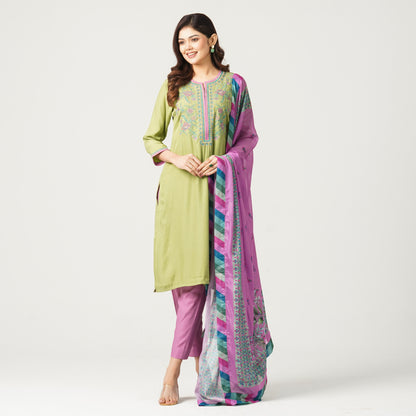 Women’s Mixed Silk Three Piece