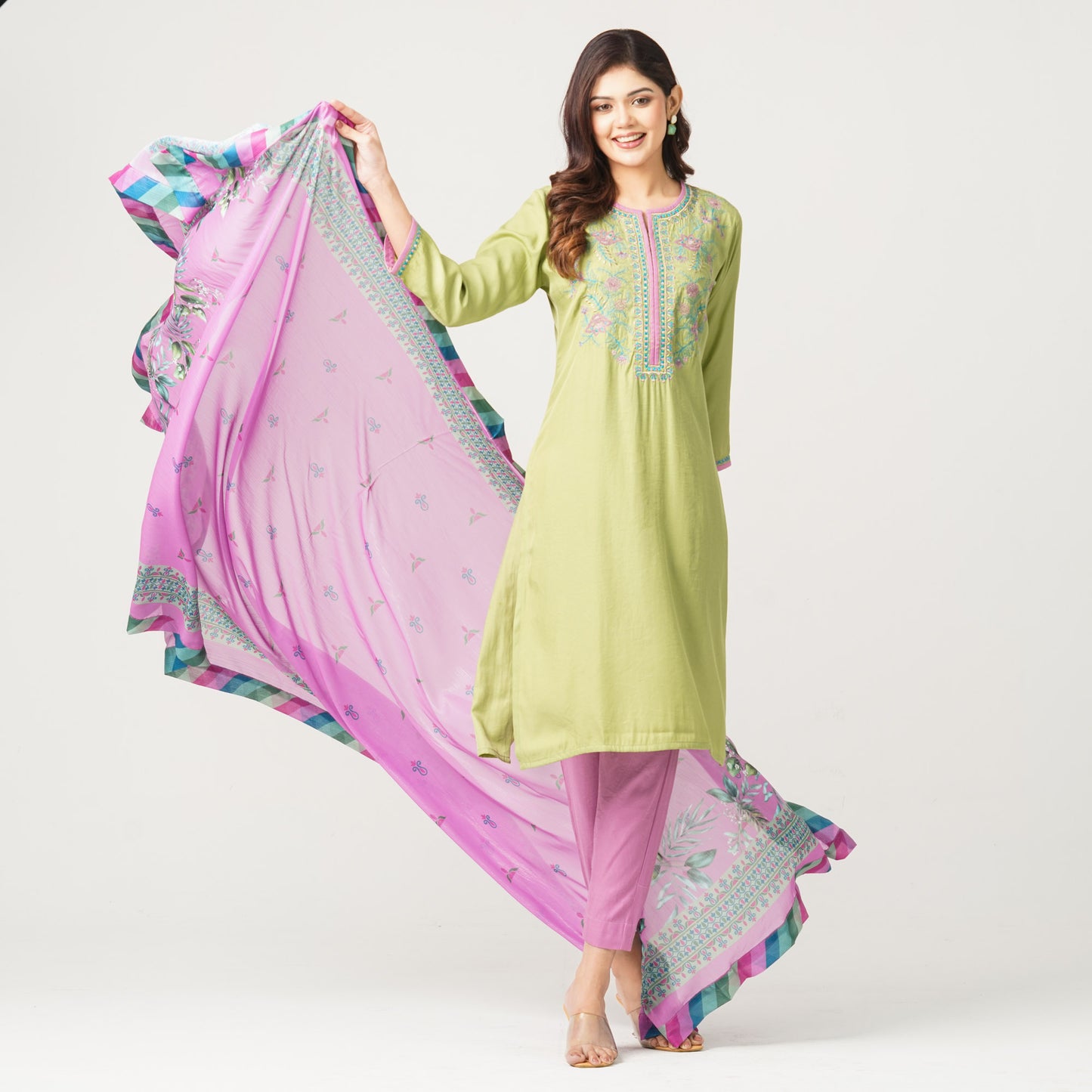 Women’s Mixed Silk Three Piece