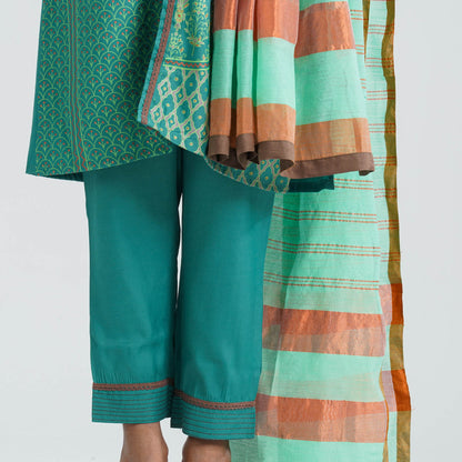 Women Blended Silk Three Piece Set