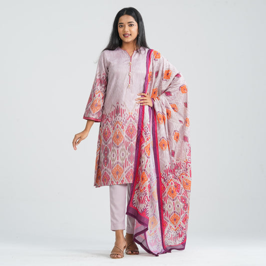 Women Blended Silk Three Piece Set