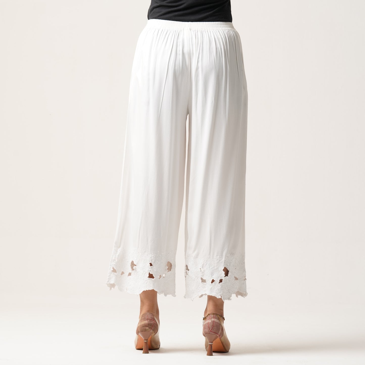 Womens Ethnic Bottom-Off White