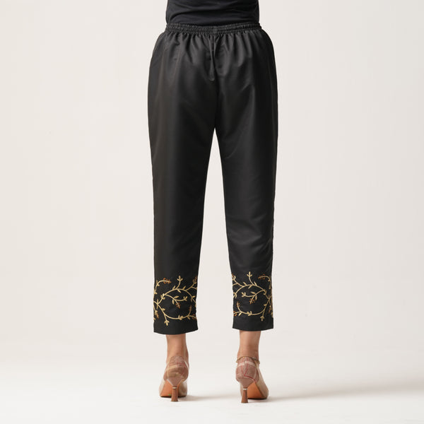 ETHNIC BOTTOM-BLACK