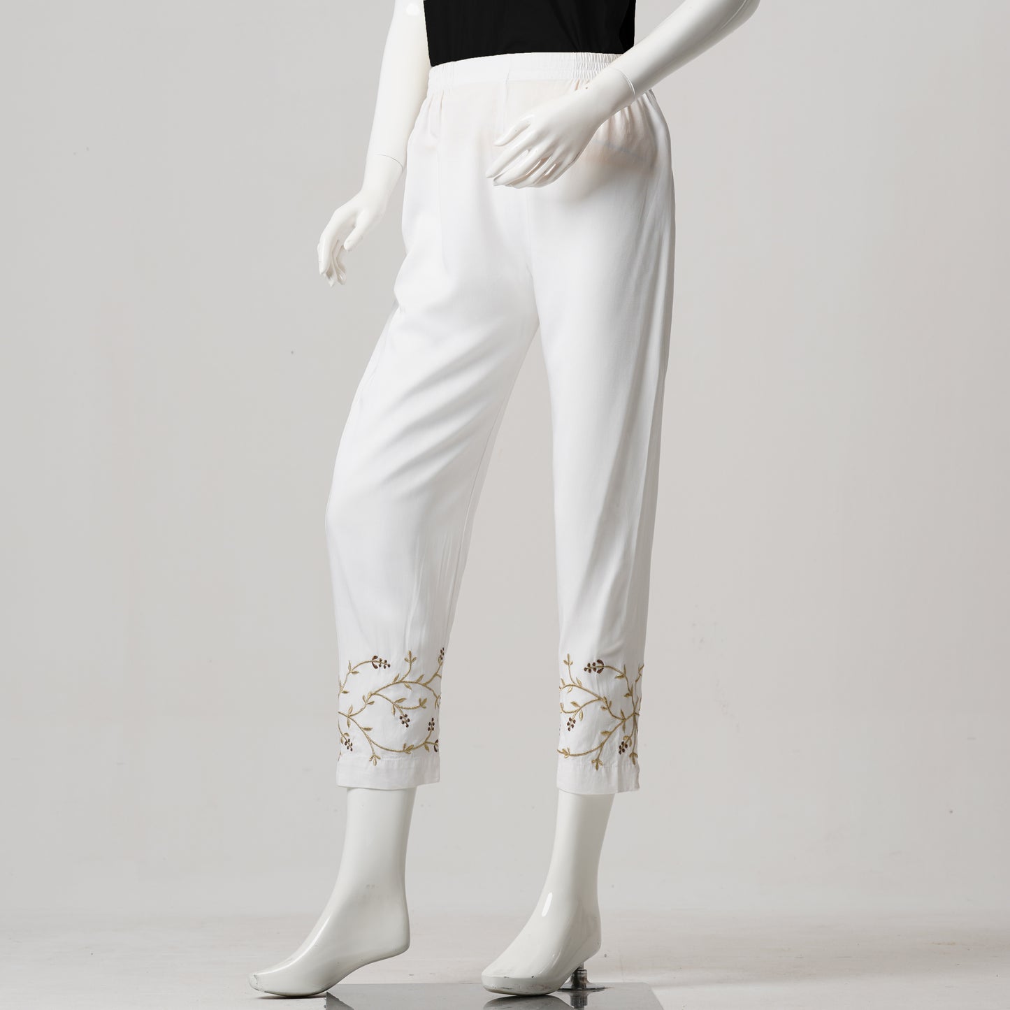 Womens Ethnic Bottom-White