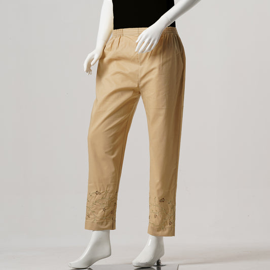 Womens Ethnic Bottom-Beige