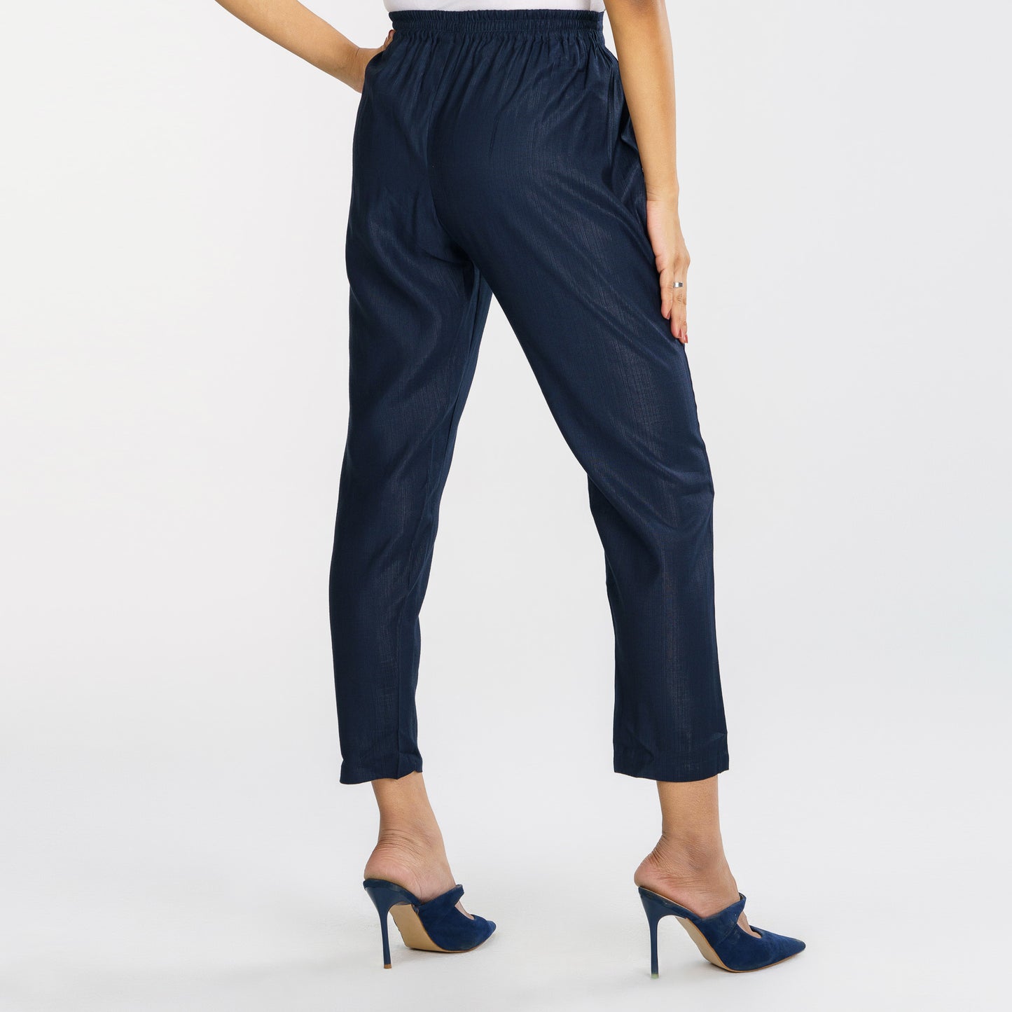 Womens Ethnic Navy Pant