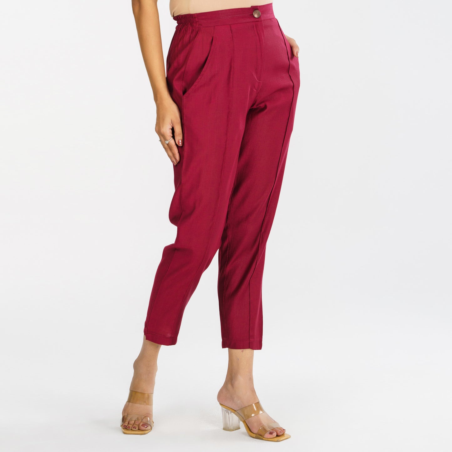 Womens Ethnic Maroon Pant