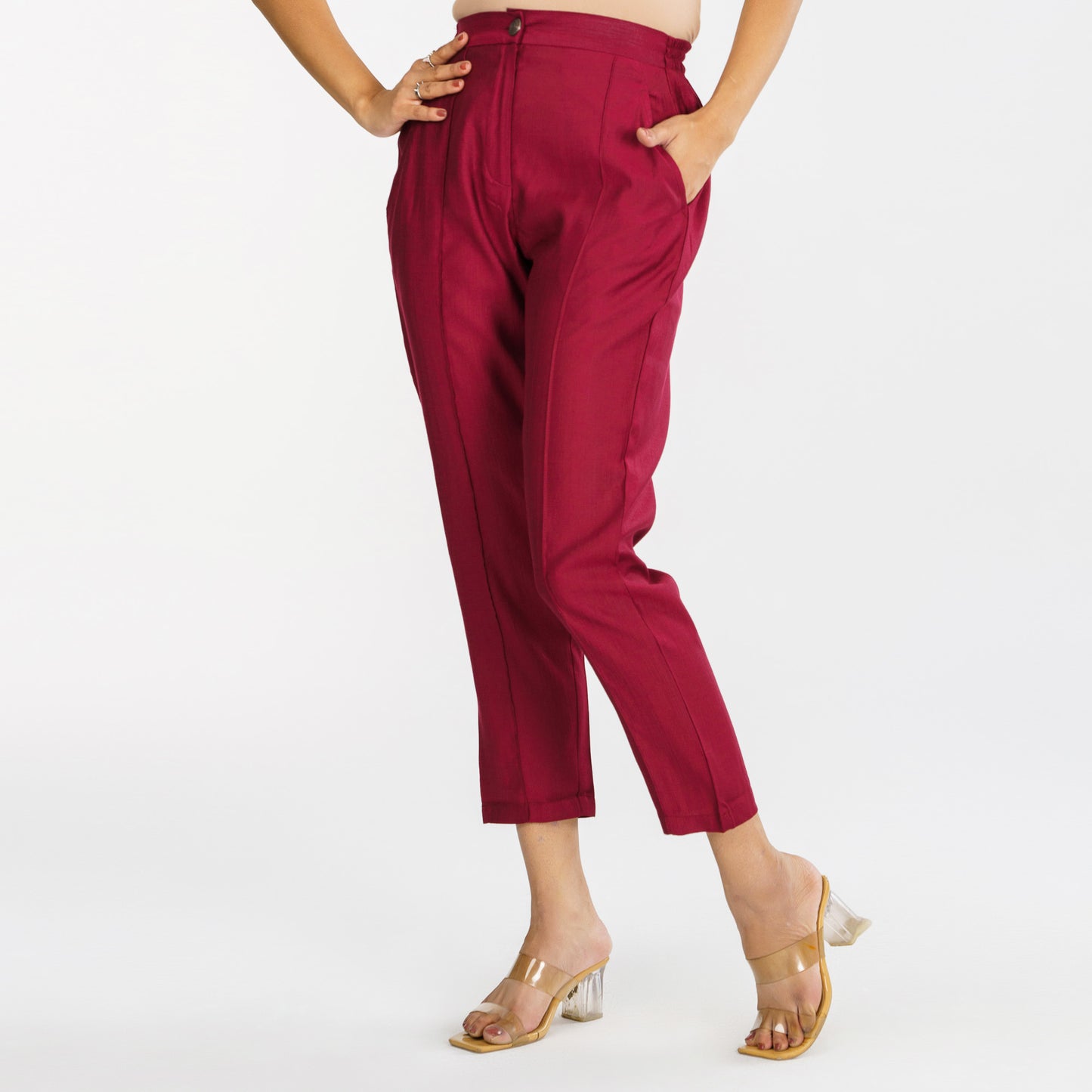 Womens Ethnic Maroon Pant