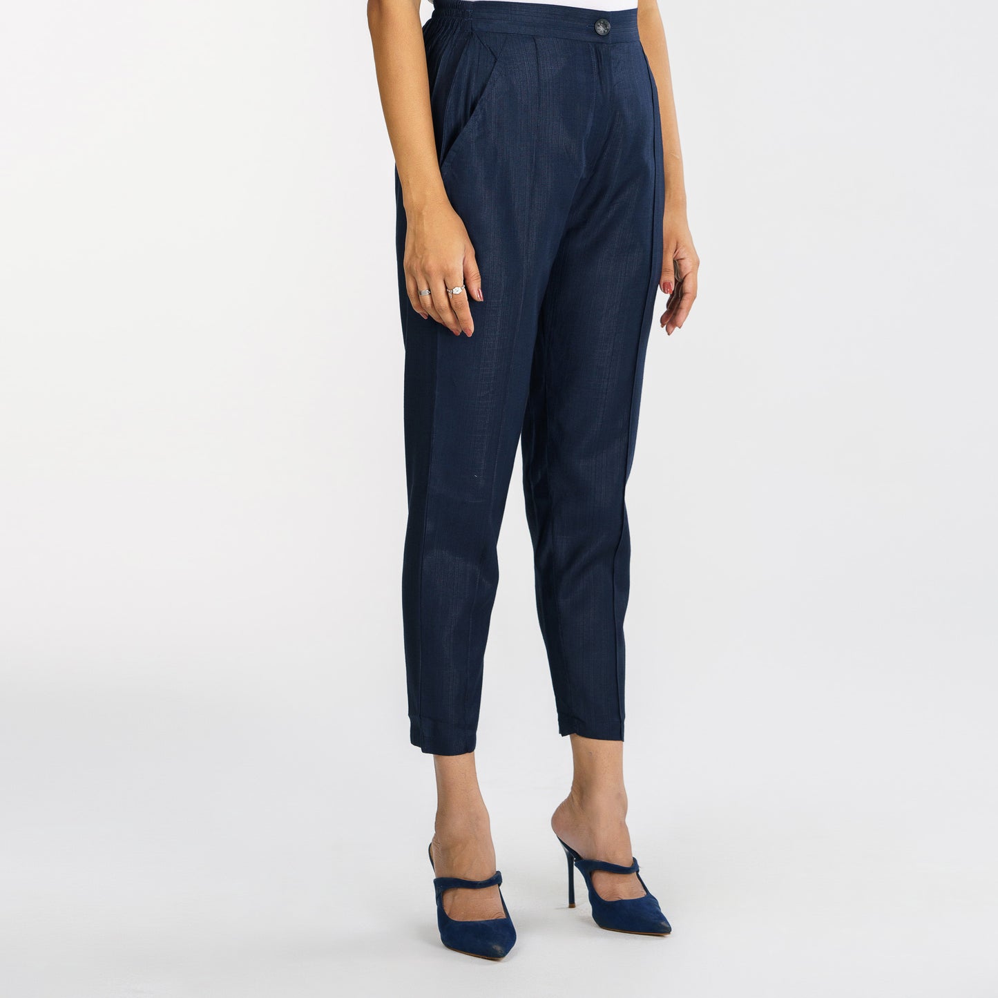 Womens Ethnic Navy Pant