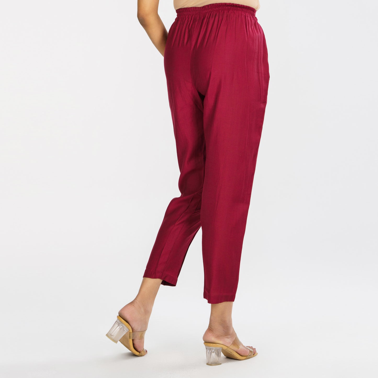 Womens Ethnic Maroon Pant