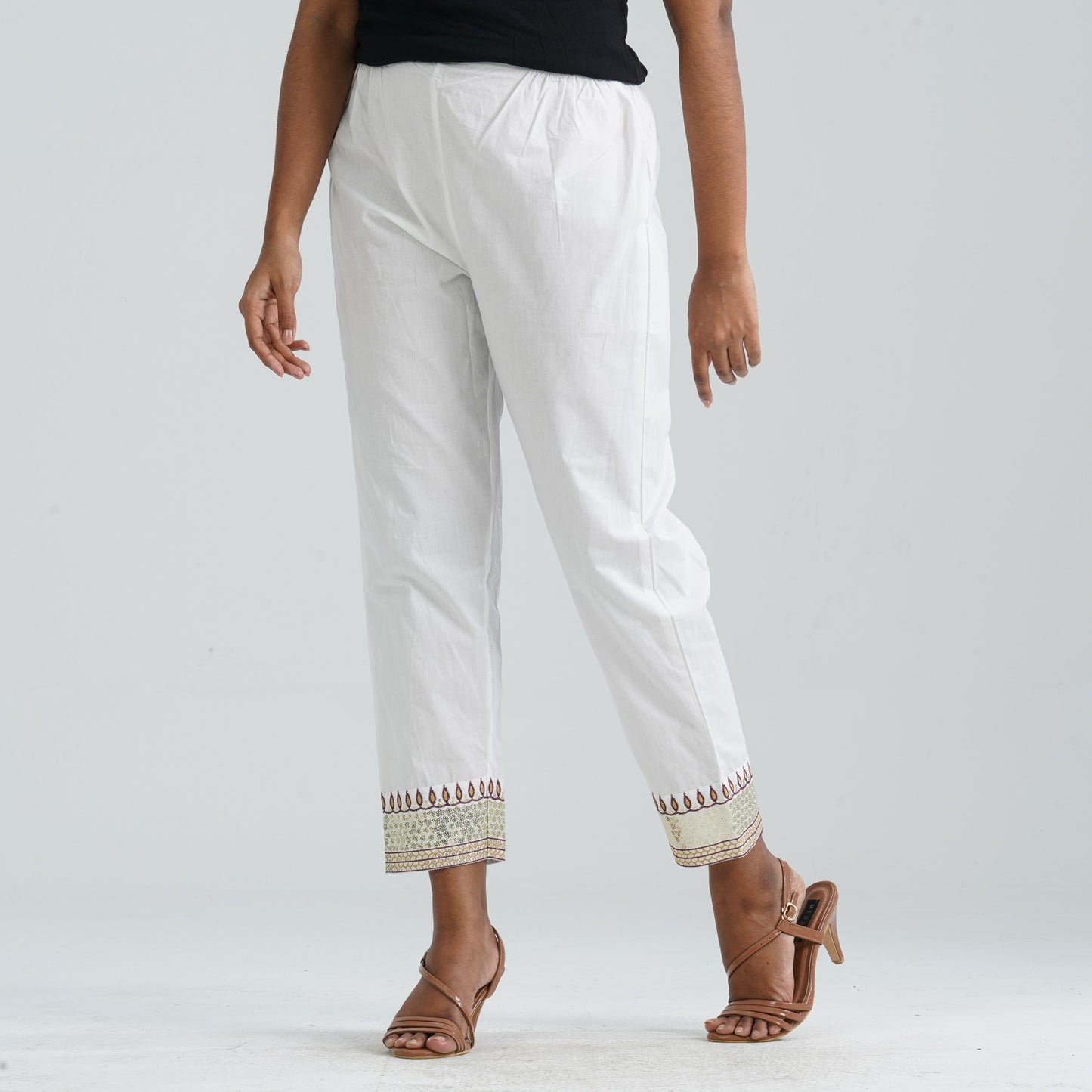 Women's Off White Cotton Bottom