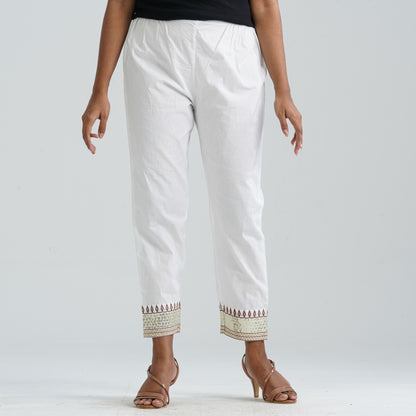 Women's Off White Cotton Bottom