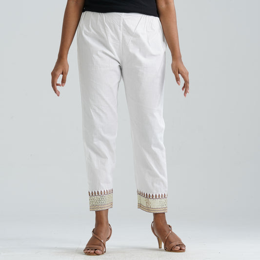 Women's Off White Cotton Bottom