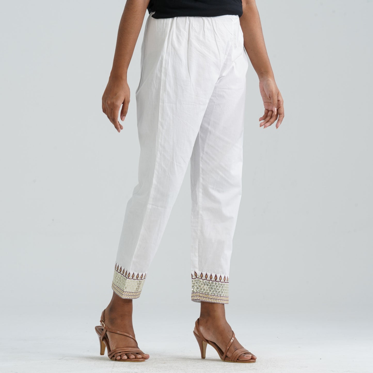 Women's Off White Cotton Bottom