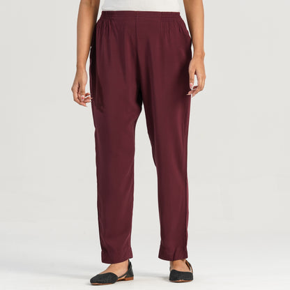 Womens Maroon Bottom