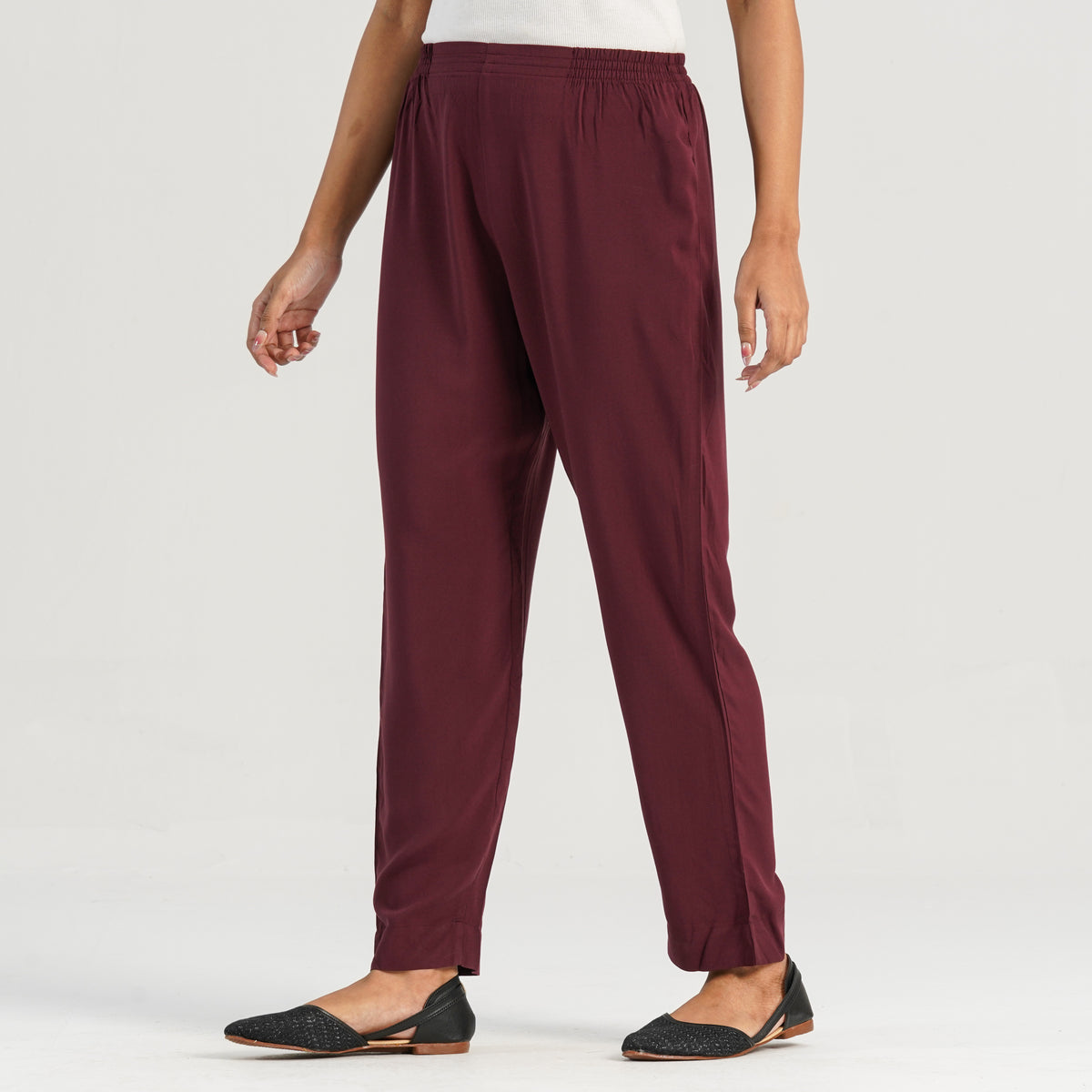 Womens Maroon Bottom