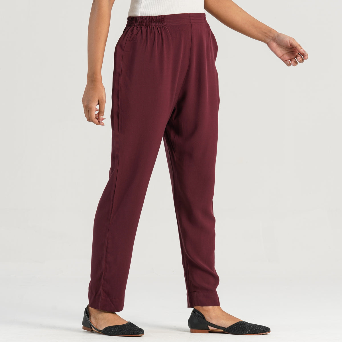 Womens Maroon Bottom