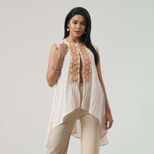 Womens Ethnic Peach Shrug