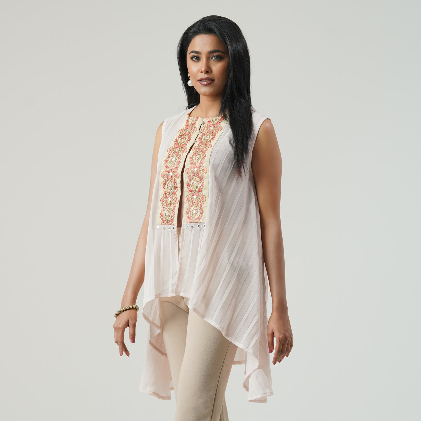 Womens Ethnic Peach Shrug