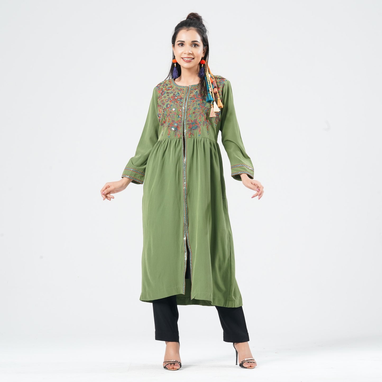 Women’s Crinkle Georgette Kurti