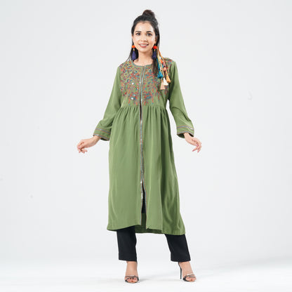 Women’s Crinkle Georgette Kurti