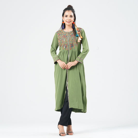 Women’s Crinkle Georgette Kurti