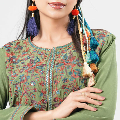 Women’s Crinkle Georgette Kurti