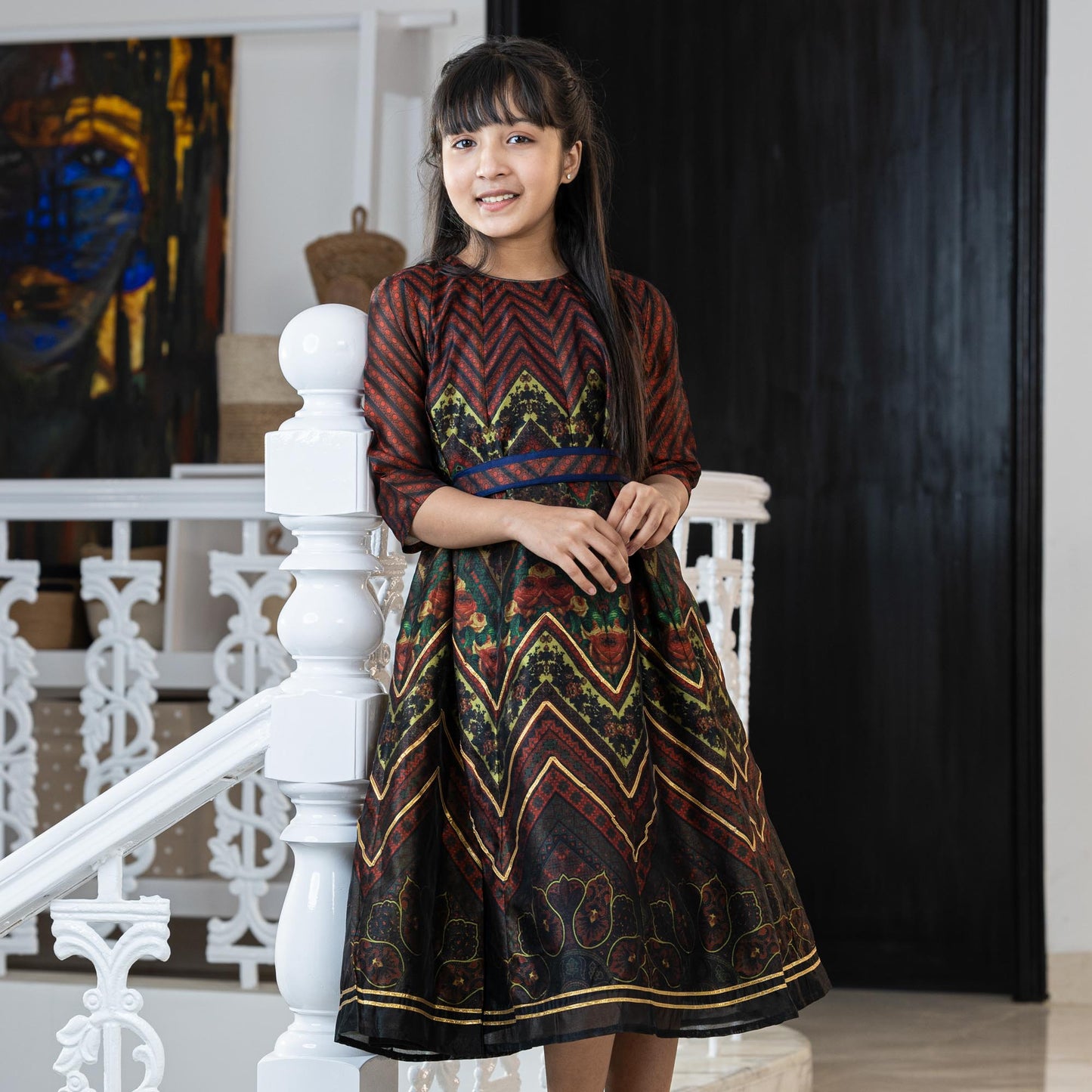 Girls Frock-Green