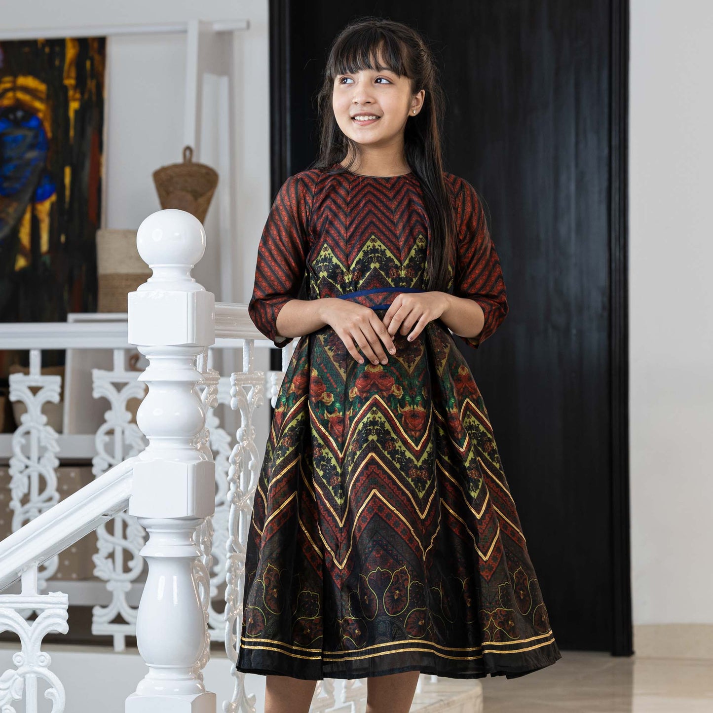 Girls Frock-Green
