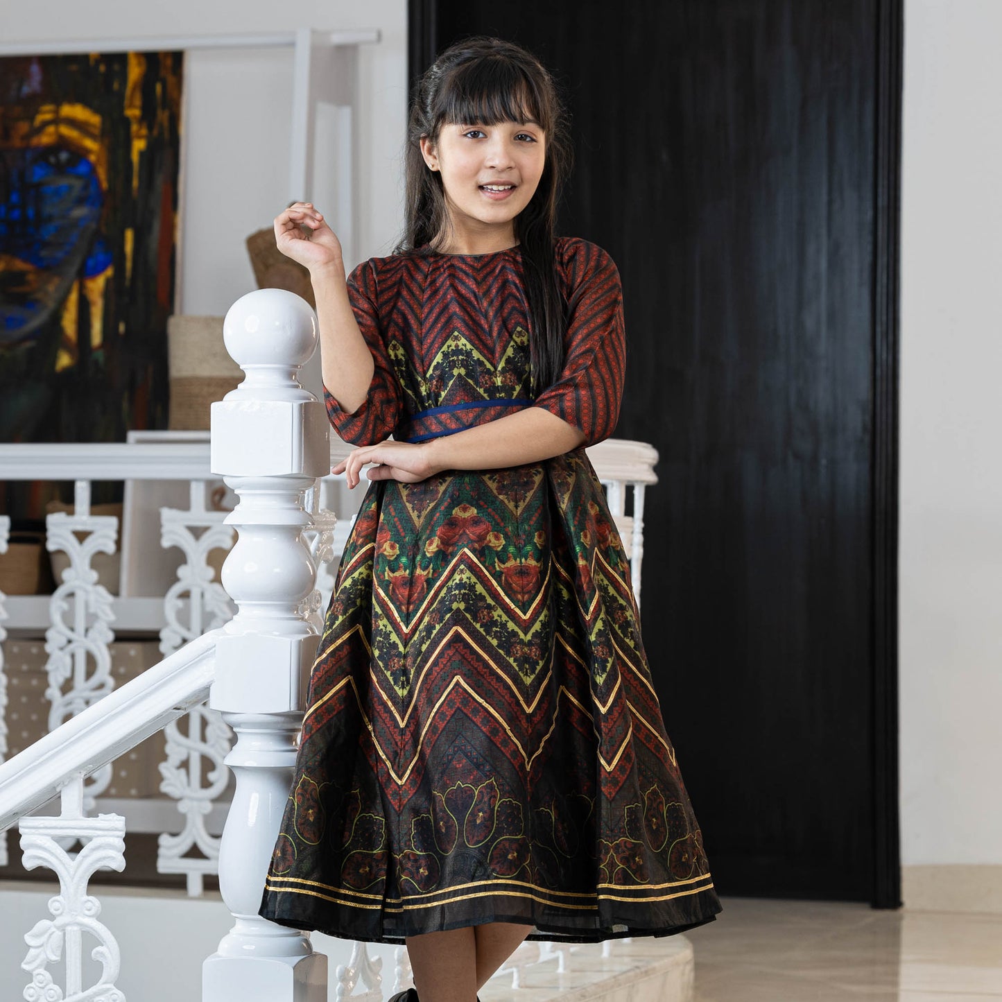 Girls Frock-Green