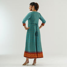 Load image into Gallery viewer, Womens Teal Ethnic Gown
