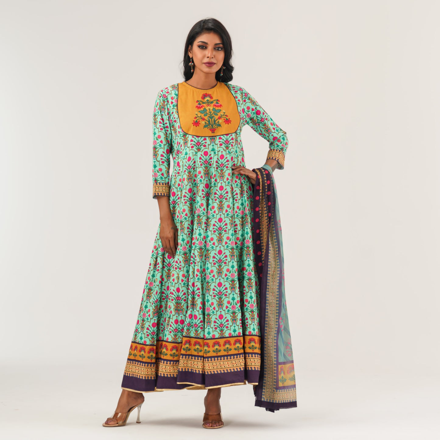 Ethnic Multi Color Gown