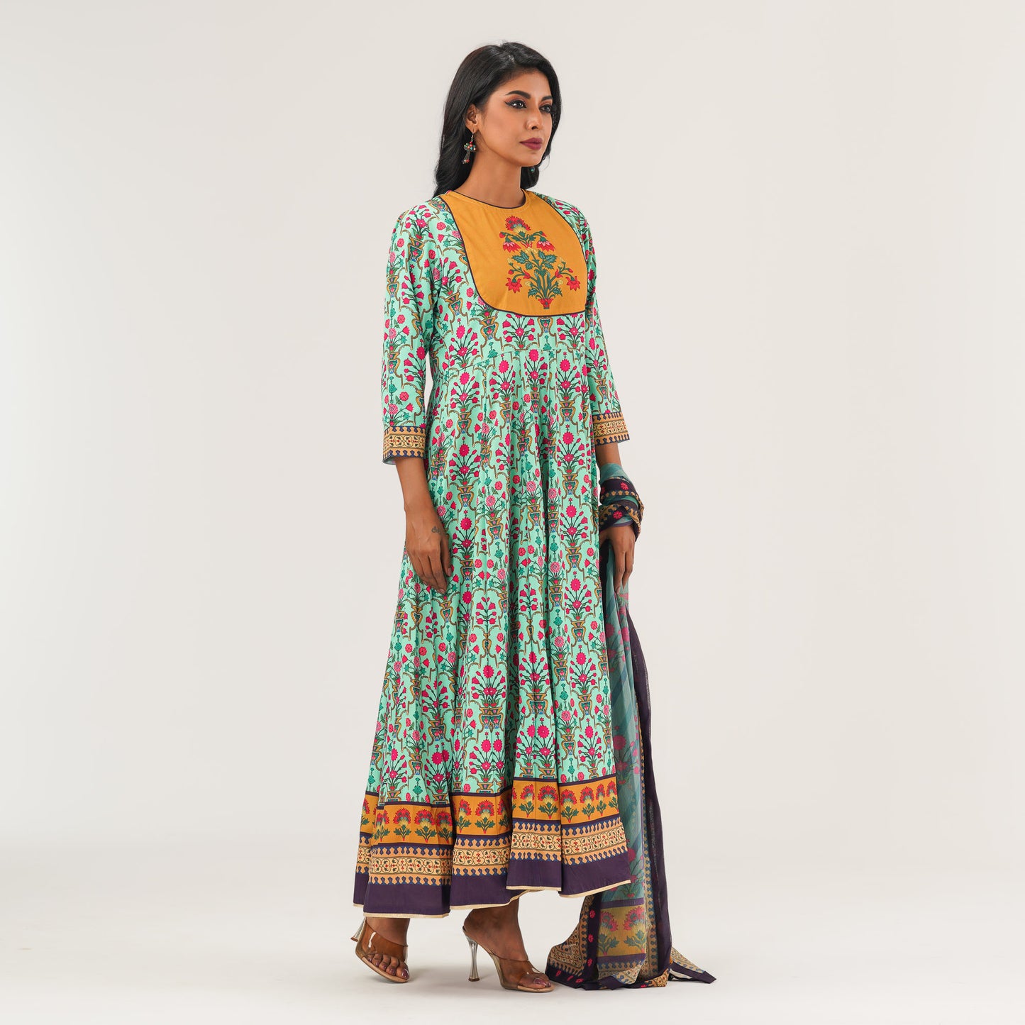 Ethnic Multi Color Gown