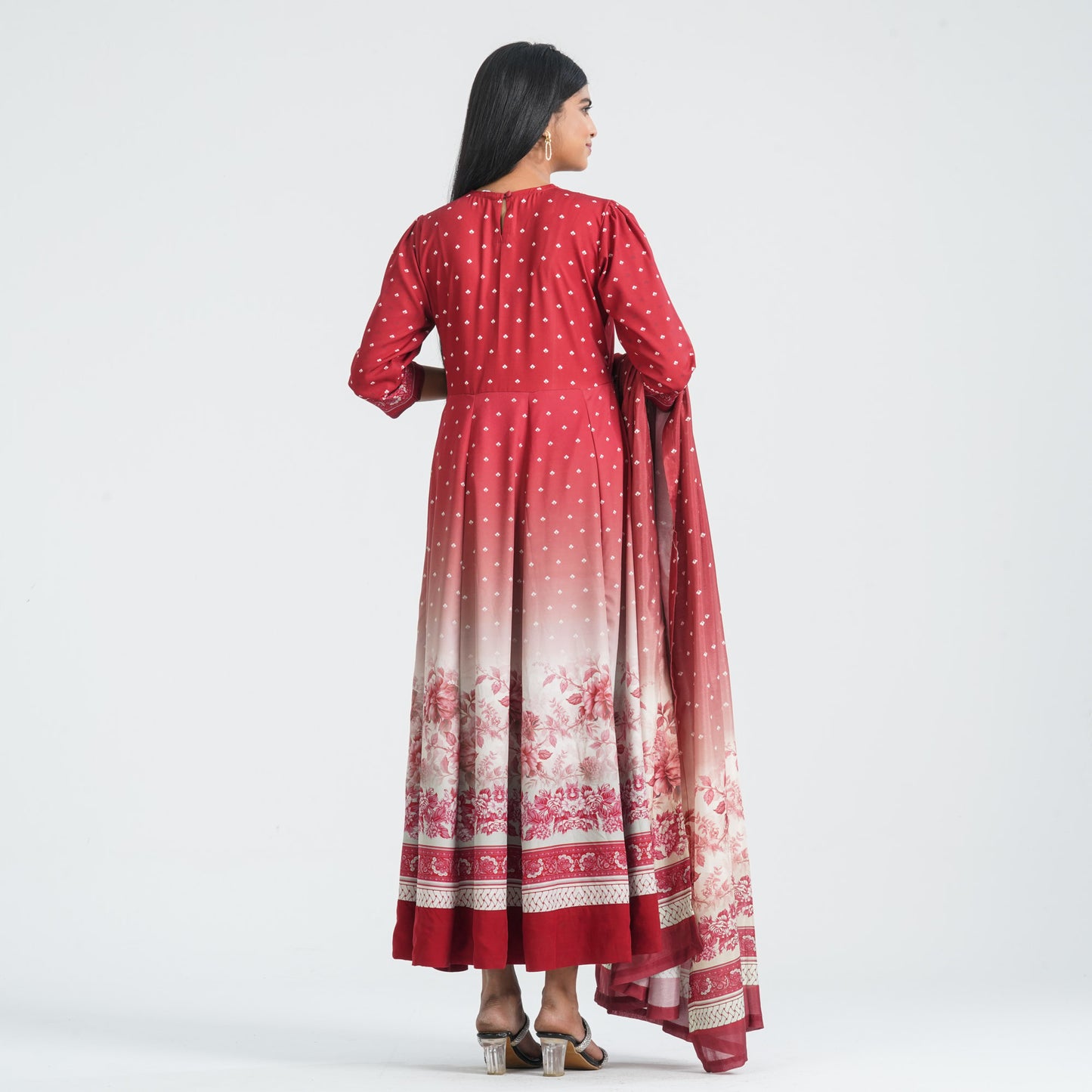 Women's Crinkle Georgette Gown