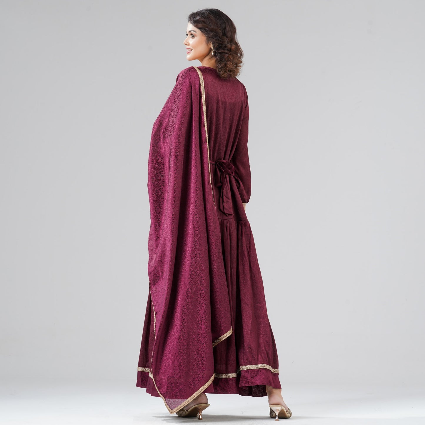 Womens Maroon Gown