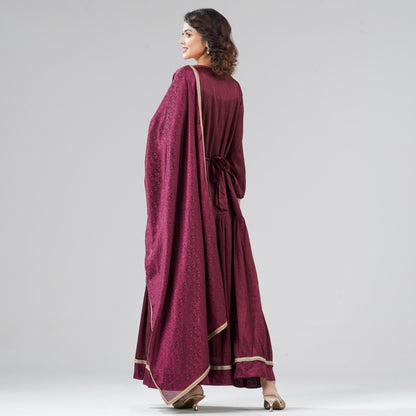 Womens Maroon Gown