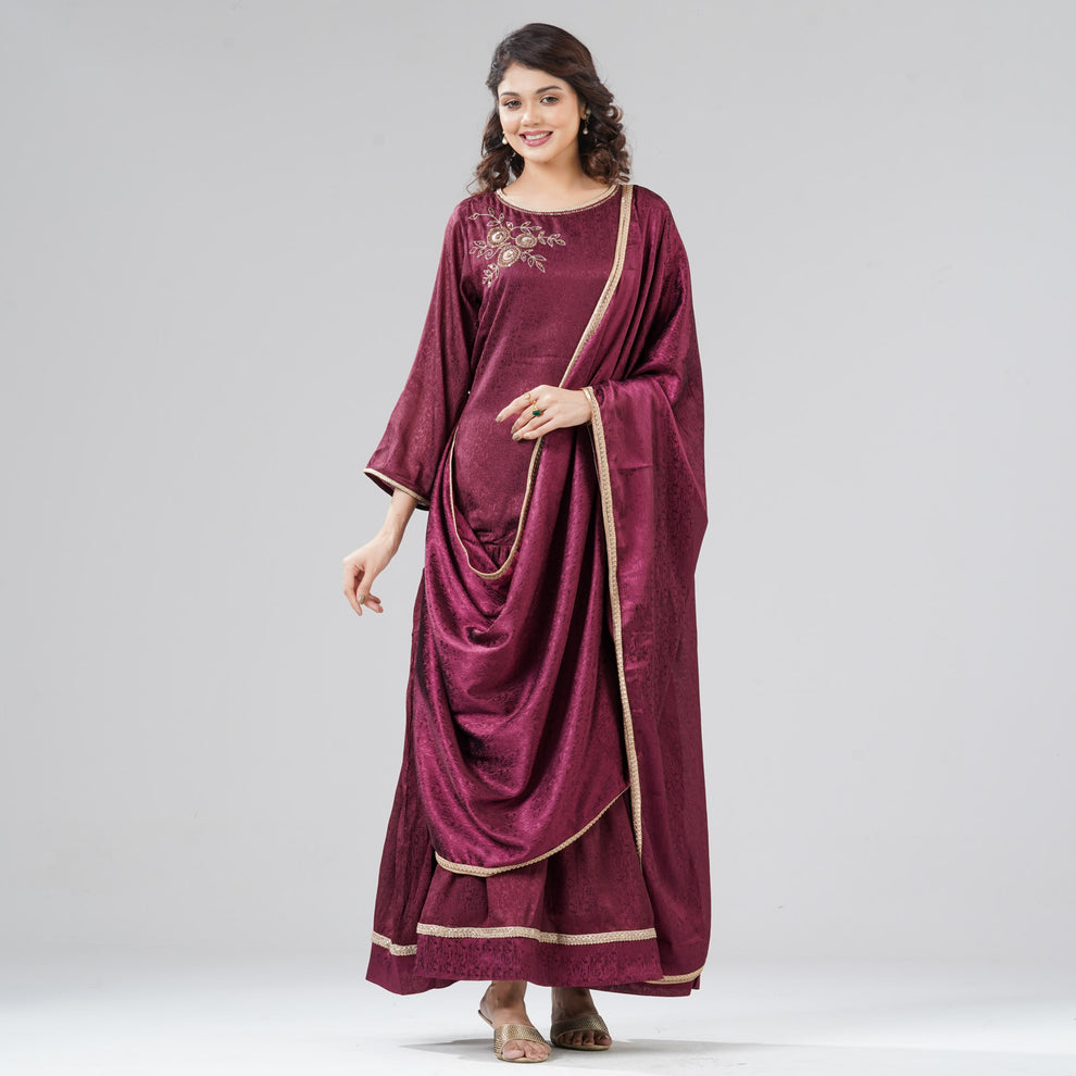 Maroon Variant Women's Maroon Gown – TwelveBd
