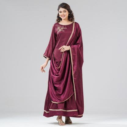 Womens Maroon Gown