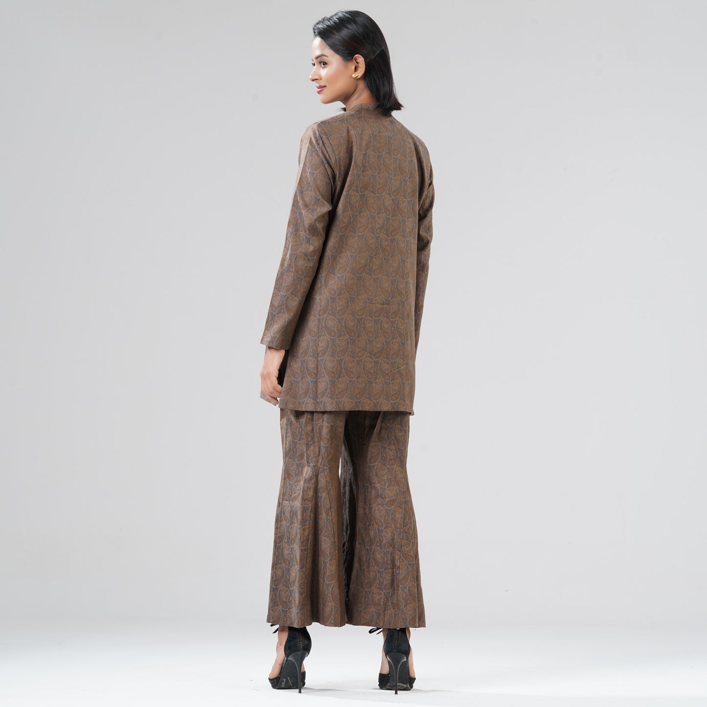 Women Brown Ethnic Two Piece Set