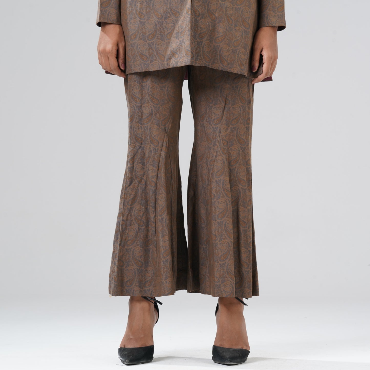 Women Brown Ethnic Two Piece Set